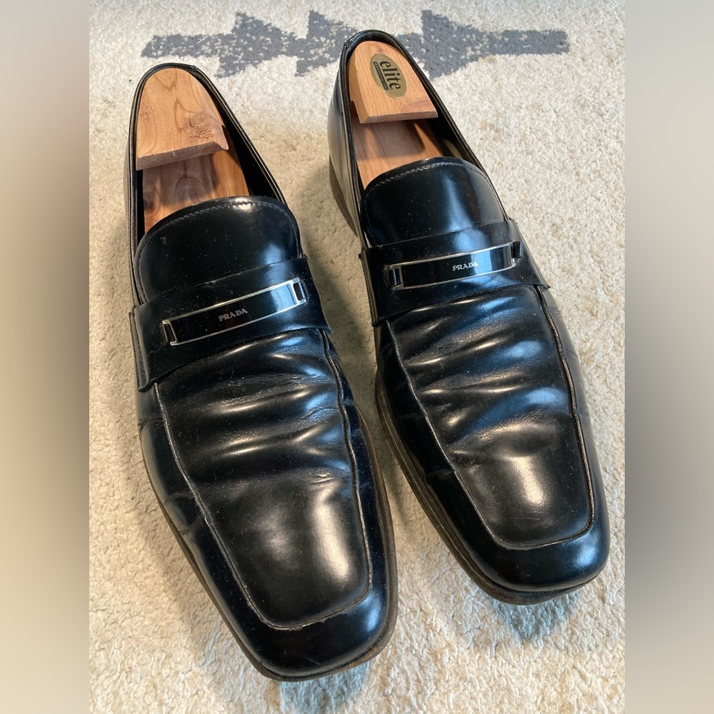 Mens Prada Leather Shoes sz 11 1/2